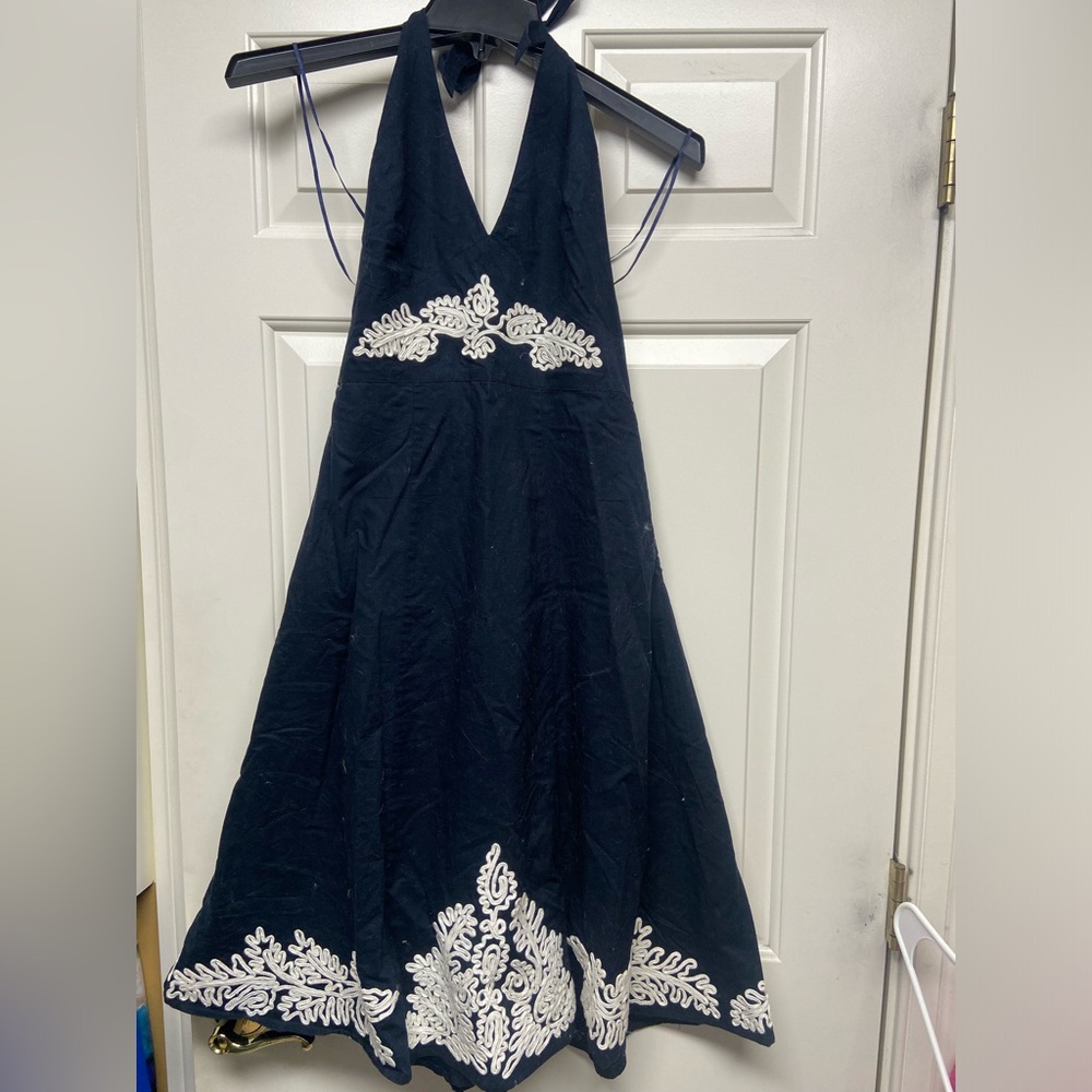 Tommy bahama. Halter dress. Navy size 6